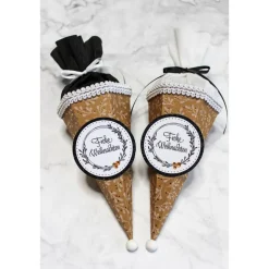 Mini-Schultüte Frohe Weihnachten „Farbauswahl“, Geschenkverpackung