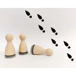 Ministempelset Elfenschuhe | 3 Stempel mit 12mm Durchmesser | Holzstempel Weihnachten / Advent
