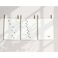 Ministempelset Wichtelschuhe | 3 Stempel mit 12mm Durchmesser | Holzstempel Weihnachten Advent | Wichtel Fußspuren Fußab