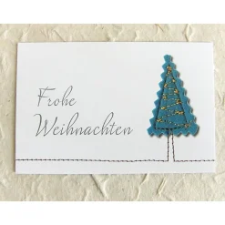 Mini-Weihnachtskarten, Visitenkartengröße, gedruckt auf Naturpapier
