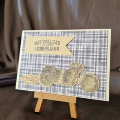 Mit Vollgas ins neue Lebensjahr - Geburtstagskarte - Motorrad