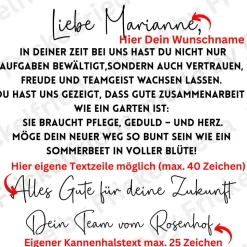 Mitarbeiter , Kollegen Geschenk, Gießkanne Geschenkidee als Danke zum Abschied , Jobwechsel , Ruhestand