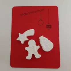 Mitbringsel, Kleine Geschenke aus Raysin: Lebkuchenmann, Schneemann & Stern Dekoration