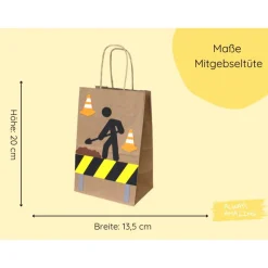 Mitgebsel Tüten | Bastelset | Baustelle Geburtstag | Bagger Geburtstag | Baustellen Deko
