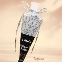 Mittlere Reife 2026 Realschulabschluss Schulabschluss personalisierbar -  Weiß Querstreifen