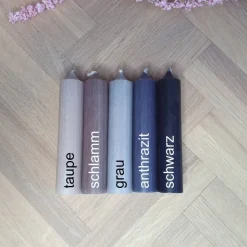 Mix & Match | Geschenkset mit 3 Kerzen | Kerzenfarbe + Wörter sind frei auswählbar | Kerzenset mit schwarzer Schrift