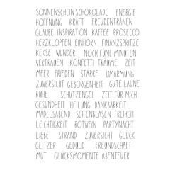 Mix & Match | Geschenkset mit 4 Kerzen | Kerzenfarbe + Wörter sind frei auswählbar | Kerzenset