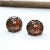 12mm Ohrstecker Cabochon bronze in verschiedenen Größen  mit eigenen Bild personalisiert