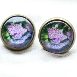 12mm Ohrstecker Cabochon bronze in verschiedenen Größen  mit eigenen Bild personalisiert