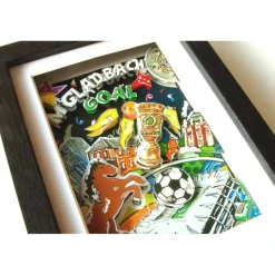 Mönchengladbach Fussball Stadion 3D bild gerahmt Geschenk fussballfans Gladbach verein fan wandbild