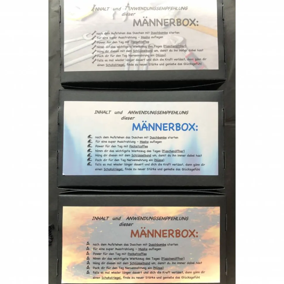 Männerbox, Geburtstagsgeschenk, Dankeschön, Wellnessbox, 3 Varianten, fertig befüllt