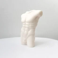 Männliche Torso Soja Kerze Groß, Vegan & Duftfrei, Geschenk für Freundin, Körper Kerze Sojawachs, Junggesellenabschied