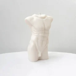 Männliche Torso Soja Kerze Groß, Vegan & Duftfrei, Geschenk für Freundin, Körper Kerze Sojawachs, Junggesellenabschied