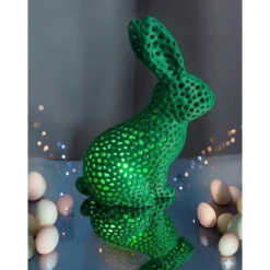 Moderne Osterdeko Hase – 3D Druck Voronoi Design – LED Windlicht Osterhase – Geschenk zu Ostern – Bio-Kunststoff (PLA) –