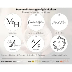 Moderne Ringbox mit personalisierter Acryl-Scheibe | Ein besonderes Accessoire für Deine Hochzeit | Ringkissen