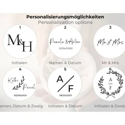 Moderne Ringbox mit personalisierter Acryl-Scheibe Laser graviert | Ein besonderes Accessoire für Deine Hochzeit