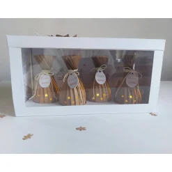 Moderner Adventskranz to go in Explosionsbox mit Sichtfenster, handgefertigt