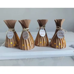 Moderner Adventskranz to go in Explosionsbox mit Sichtfenster, handgefertigt