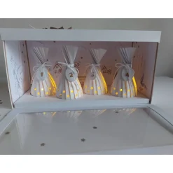 Moderner Adventskranz to go in Explosionsbox mit Sichtfenster, handgefertigt