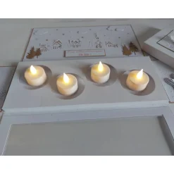 Moderner Adventskranz to go in Explosionsbox mit Sichtfenster, handgefertigt