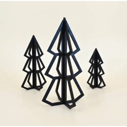 Moderner 3D Tannenbaum aus Holz Weihnachtsdeko Wohndeko minimalistisches Design Line Art abstrakt Weihnachtsbaum scandi