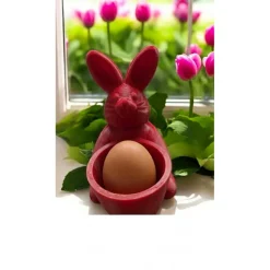 Moderner Eierbecher Hase | Osterdeko Kinder | Minimalistisches Osterfrühstück | Bruchsicher, Nachhaltig