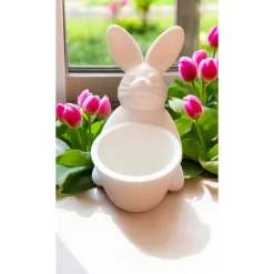 Moderner Eierbecher Hase | Osterdeko Kinder | Minimalistisches Osterfrühstück | Bruchsicher, Nachhaltig