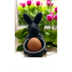 Moderner Eierbecher Hase | Osterdeko Kinder | Minimalistisches Osterfrühstück | Bruchsicher, Nachhaltig