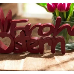 Moderner Schriftzug "Frohe Ostern" | 3D Druck Osterdeko mit Hasenohren | Osternest Highlight | Nachhaltiges PLA |
