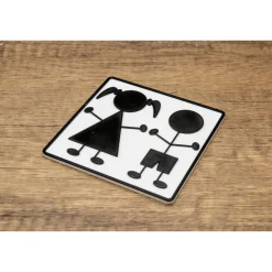 Modernes 3D-WC-Schild in hochwertiger Verarbeitung – Humorvolles Highlight für dein Badezimmer