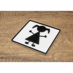 Modernes 3D-WC-Schild in hochwertiger Verarbeitung – Humorvolles Highlight für dein Badezimmer