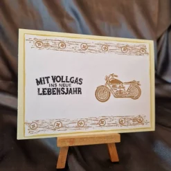 Motorrad - Mit Vollgas ins neue Lebensjahr - Geburtstagskarte