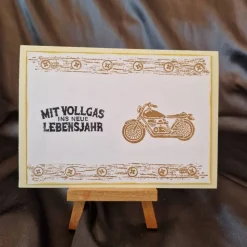 Motorrad - Mit Vollgas ins neue Lebensjahr - Geburtstagskarte