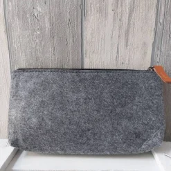 Mäppchen aus Filz - Danke für die tolle Zeit - apricot