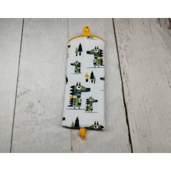 Mäppchen Krokodil grau in 2 Größen – Federmäppchen & Stiftetasche aus Softshe