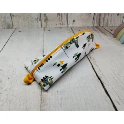 Mäppchen Krokodil grau in 2 Größen – Federmäppchen & Stiftetasche aus Softshe