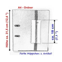 Mäppchen mit Gummiband Kunstleder schwarz grün Buch Kalender A5, Ordner A4 , Federmäppchen, handmade by BuntMixxDESIGN