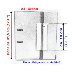 Mäppchen pink rosa Glitzer Kunstleder Gummiband Mädchen Einschulung, handmade by BuntMixxDesign