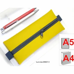 Mäppchen senfgelb senf Gummiband grau A4 Ordner A5 Planer Skizzenbuch, handmade by BuntMixxDESIGN