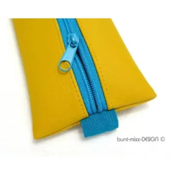 Mäppchen senfgelb senf Gummiband petrol türkis A4 Ordner A5 Planer Skizzenbuch, handmade by BuntMixxDESIGN