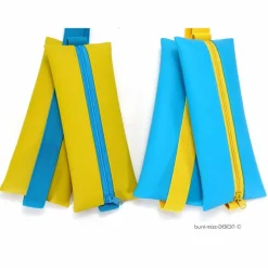 Mäppchen senfgelb senf Gummiband petrol türkis A4 Ordner A5 Planer Skizzenbuch, handmade by BuntMixxDESIGN