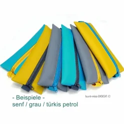 Mäppchen senfgelb senf Gummiband petrol türkis A4 Ordner A5 Planer Skizzenbuch, handmade by BuntMixxDESIGN