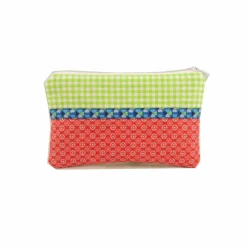 Mäppchen Täschchen rot grün blau Klee Herz Punkte kariert Karo weiß handmade