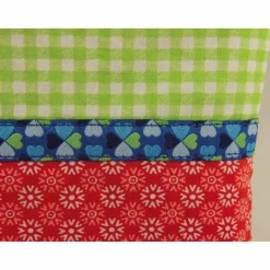 Mäppchen Täschchen rot grün blau Klee Herz Punkte kariert Karo weiß handmade