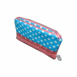 Mäppchen Täschchen Sterne türkis rosa handmade Etui Punkte