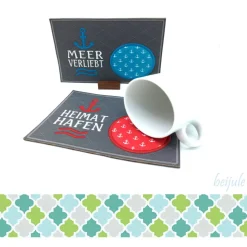 Mugrug, Tassen- oder Kerzenuntersetzer Maritim