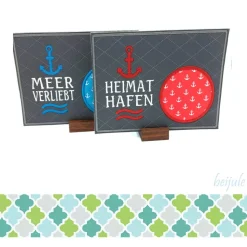 Mugrug, Tassen- oder Kerzenuntersetzer Maritim