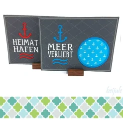 Mugrug, Tassen- oder Kerzenuntersetzer Maritim