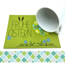 Mugrug, Tassenuntersetzer mit Ostermotiv