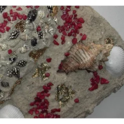 Muschelbild LOVE Collage Geschenk zu Valentinstag Muttertag Herz Herzbild Handarbeit Unikat Badezimmerbild